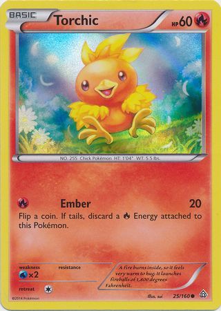 Torchic (25/160) (Sheen Holo) [XY: Primal Clash] | Galactic Gamez