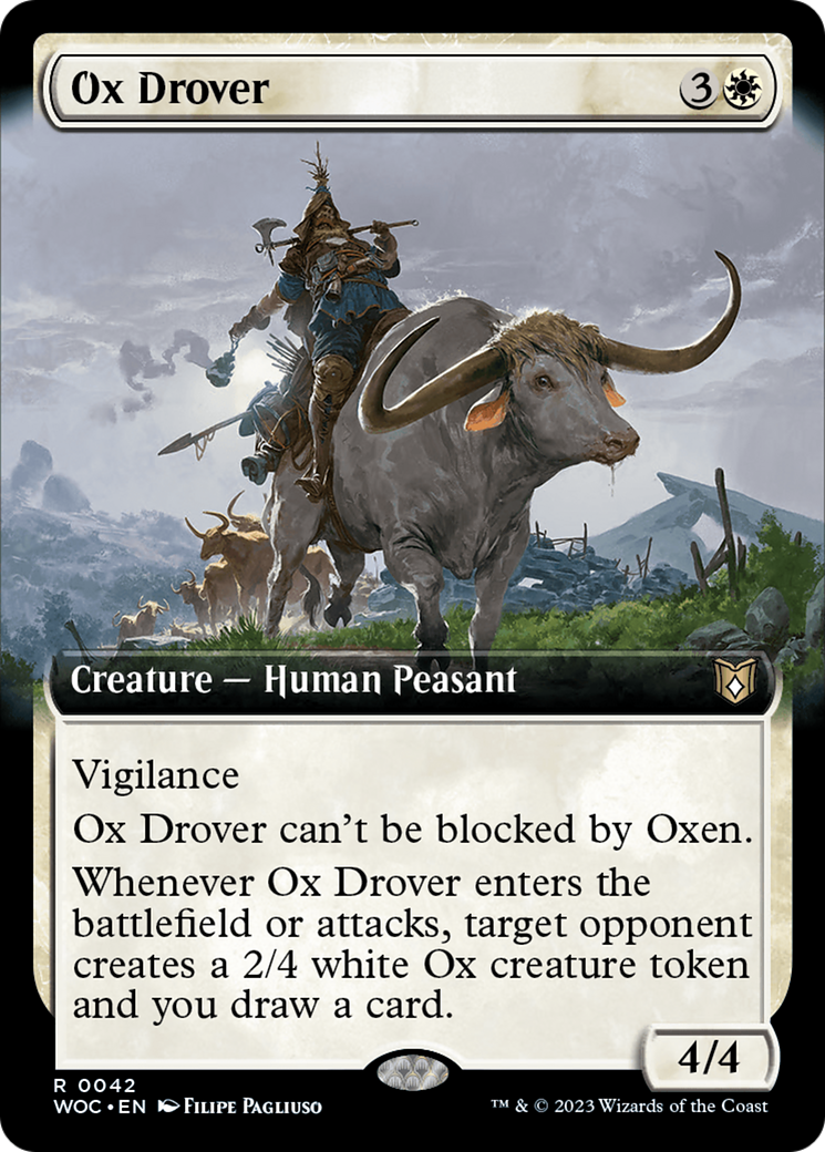 Ox Drover (Extended Art) [Wilds of Eldraine Commander] | Galactic Gamez