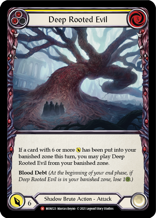 Deep Rooted Evil (Rainbow Foil) [MON123-RF] 1st Edition Rainbow Foil | Galactic Gamez