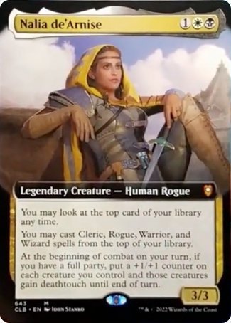 Nalia de'Arnise (Extended Art) [Commander Legends: Battle for Baldur's Gate] | Galactic Gamez