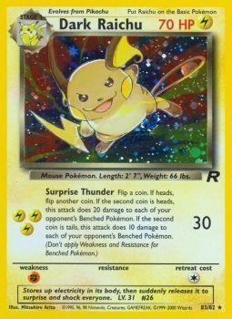 Dark Raichu (83/82) [Team Rocket Unlimited] | Galactic Gamez