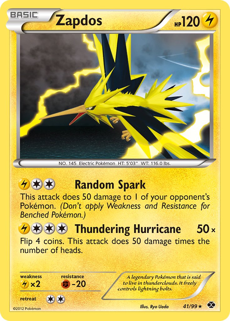 Zapdos (41/99) (Blister Exclusive) [Black & White: Next Destinies] | Galactic Gamez