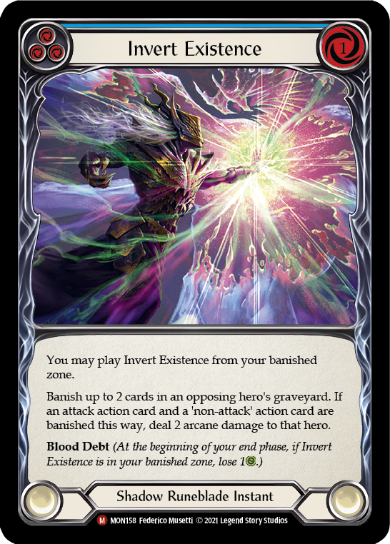 Invert Existence [MON158-RF] 1st Edition Rainbow Foil | Galactic Gamez