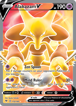 Alakazam V (172/185) [Sword & Shield: Vivid Voltage] | Galactic Gamez