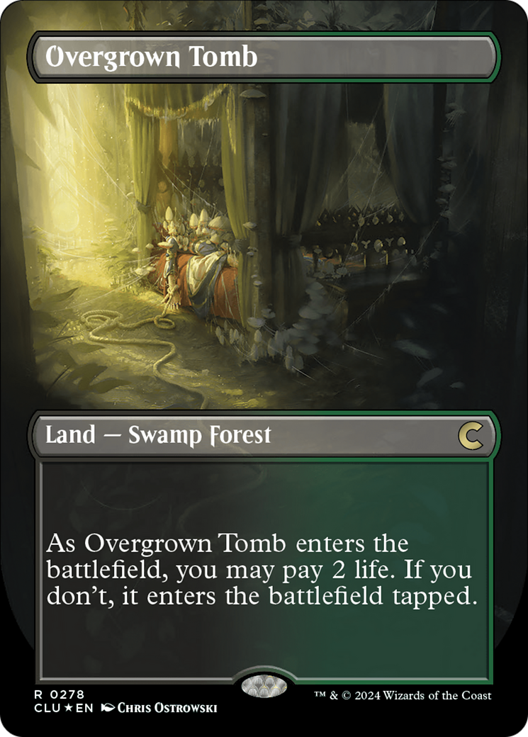 Overgrown Tomb (Borderless) [Ravnica: Clue Edition] | Galactic Gamez