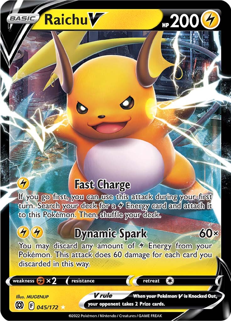 Raichu V (045/172) [Sword & Shield: Brilliant Stars] | Galactic Gamez