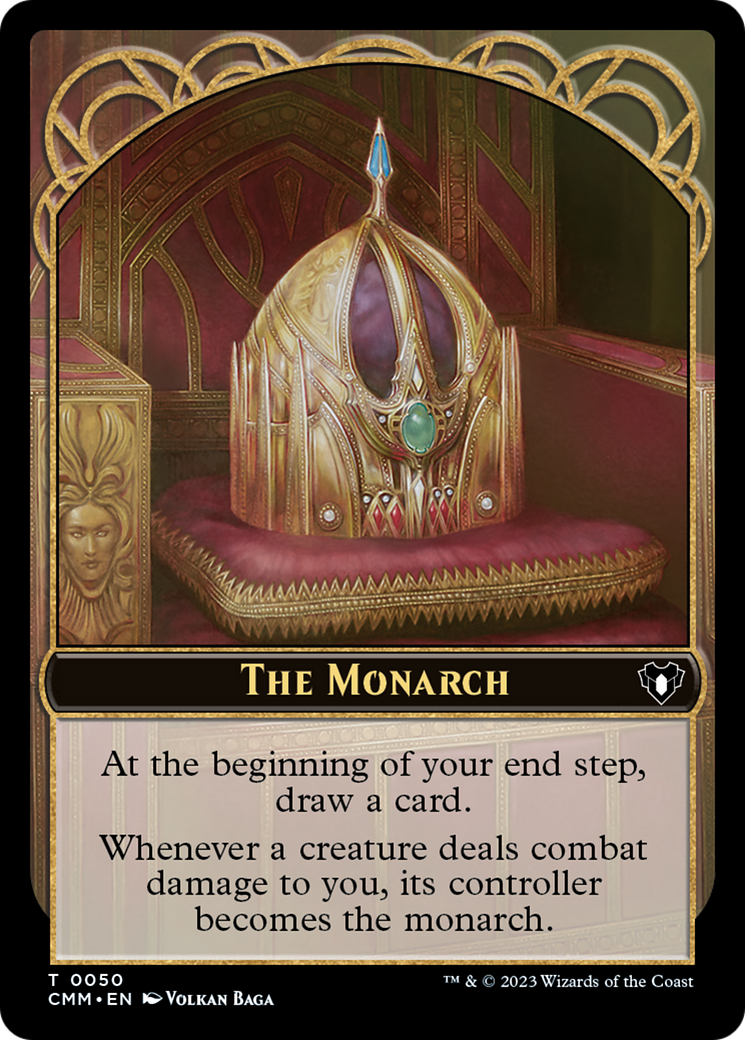The Monarch // Cat (0005) Double-Sided Token [Commander Masters Tokens] | Galactic Gamez