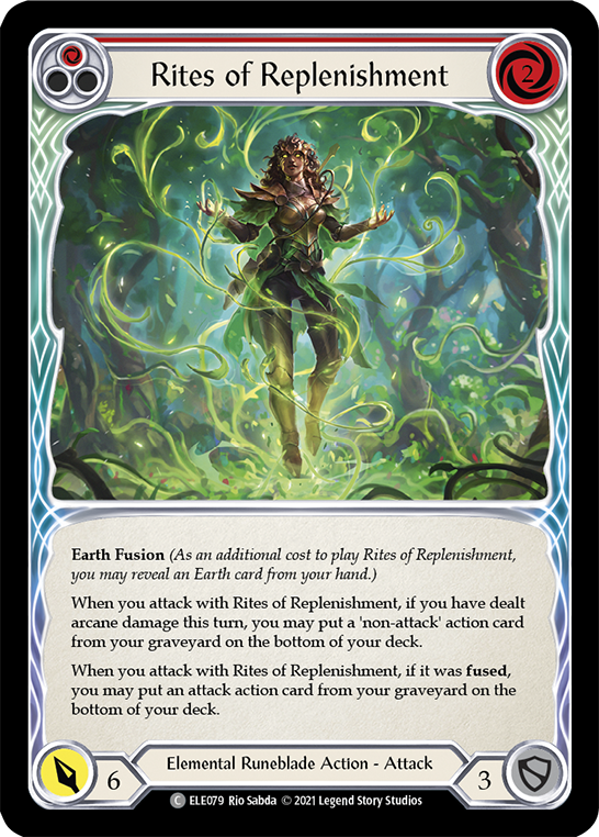 Rites of Replenishment (Red) [ELE079] (Tales of Aria)  1st Edition Rainbow Foil | Galactic Gamez