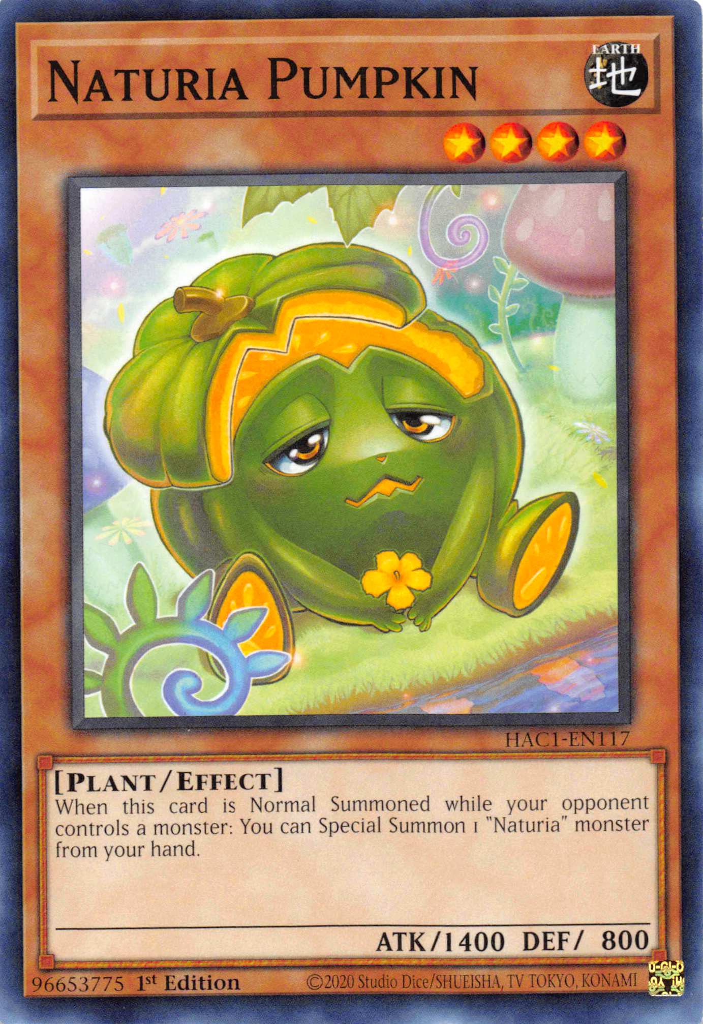 Naturia Pumpkin [HAC1-EN117] Common | Galactic Gamez