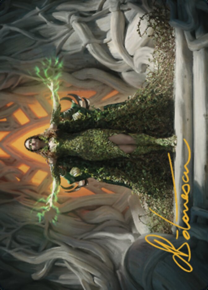 Titania, Voice of Gaea Art Card (Gold-Stamped Signature) [The Brothers' War Art Series] | Galactic Gamez