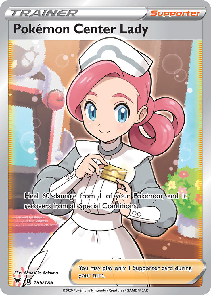 Pokemon Center Lady (185/185) [Sword & Shield: Vivid Voltage] | Galactic Gamez