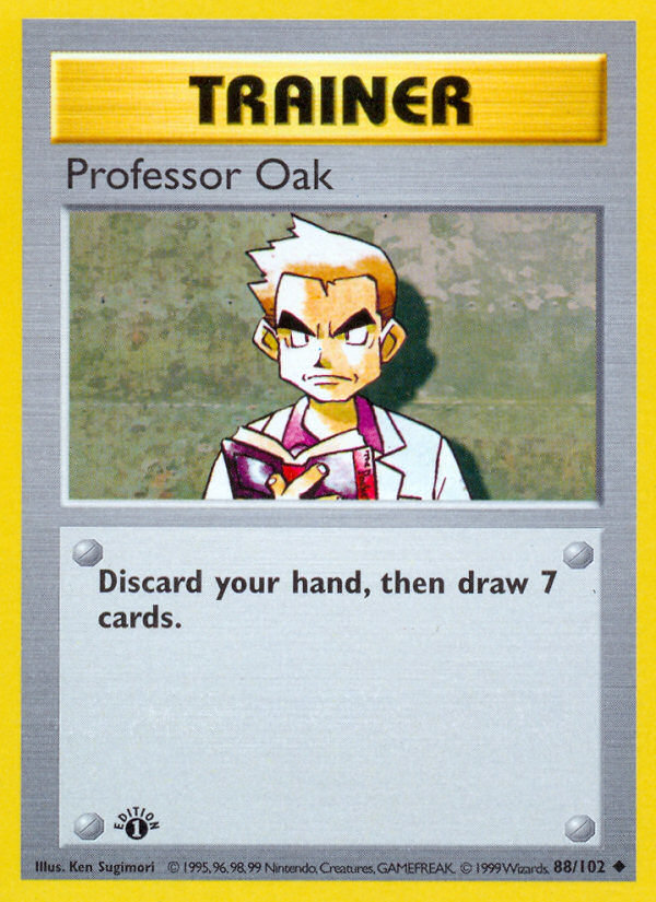 Professor Oak (88/102) (Shadowless) [Base Set 1st Edition] | Galactic Gamez