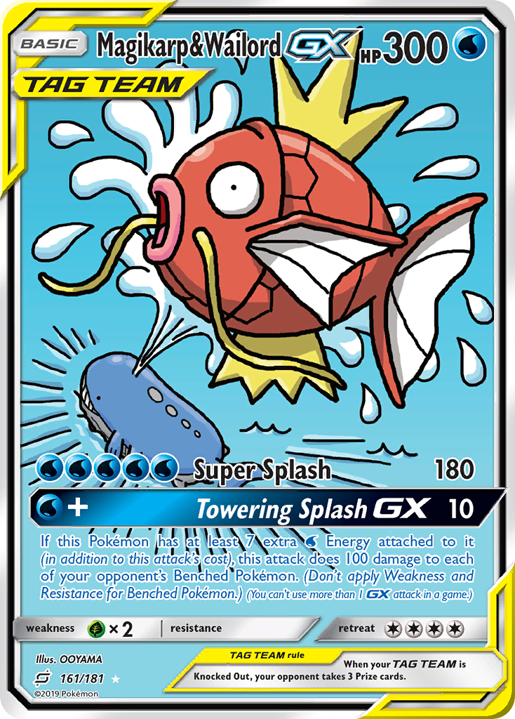 Magikarp & Wailord GX (161/181) [Sun & Moon: Team Up] | Galactic Gamez