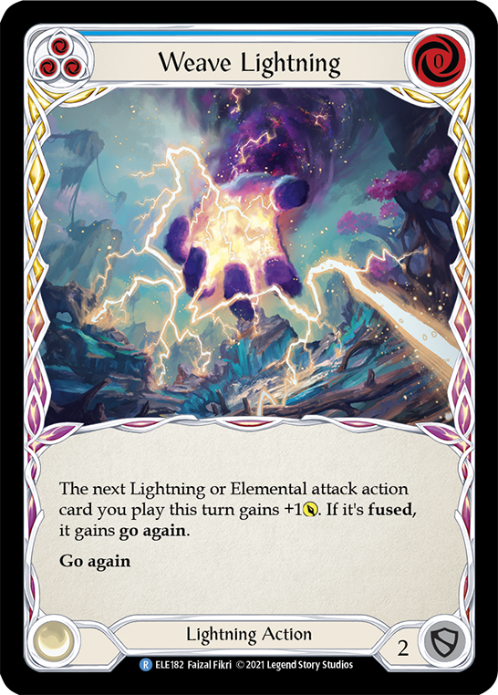 Weave Lightning (Blue) [ELE182] (Tales of Aria)  1st Edition Rainbow Foil | Galactic Gamez