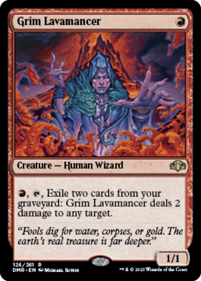 Grim Lavamancer [Dominaria Remastered] | Galactic Gamez
