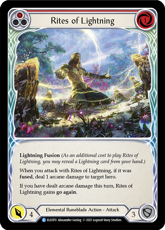 Rites of Lightning (Red) [ELE070] (Tales of Aria)  1st Edition Normal | Galactic Gamez