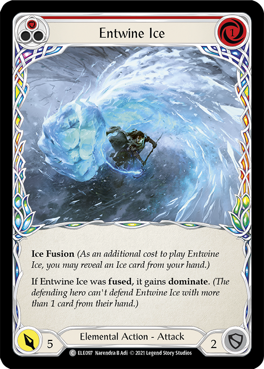 Entwine Ice (Red) [ELE097] (Tales of Aria)  1st Edition Rainbow Foil | Galactic Gamez