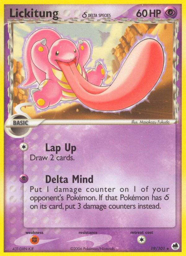 Lickitung (19/101) (Delta Species) [EX: Dragon Frontiers] | Galactic Gamez