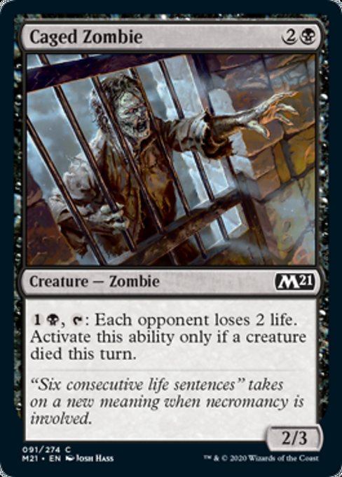 Caged Zombie [Core Set 2021] | Galactic Gamez