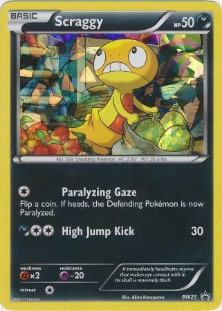 Scraggy (BW25) (Cracked Ice Holo) [Black & White: Black Star Promos] | Galactic Gamez