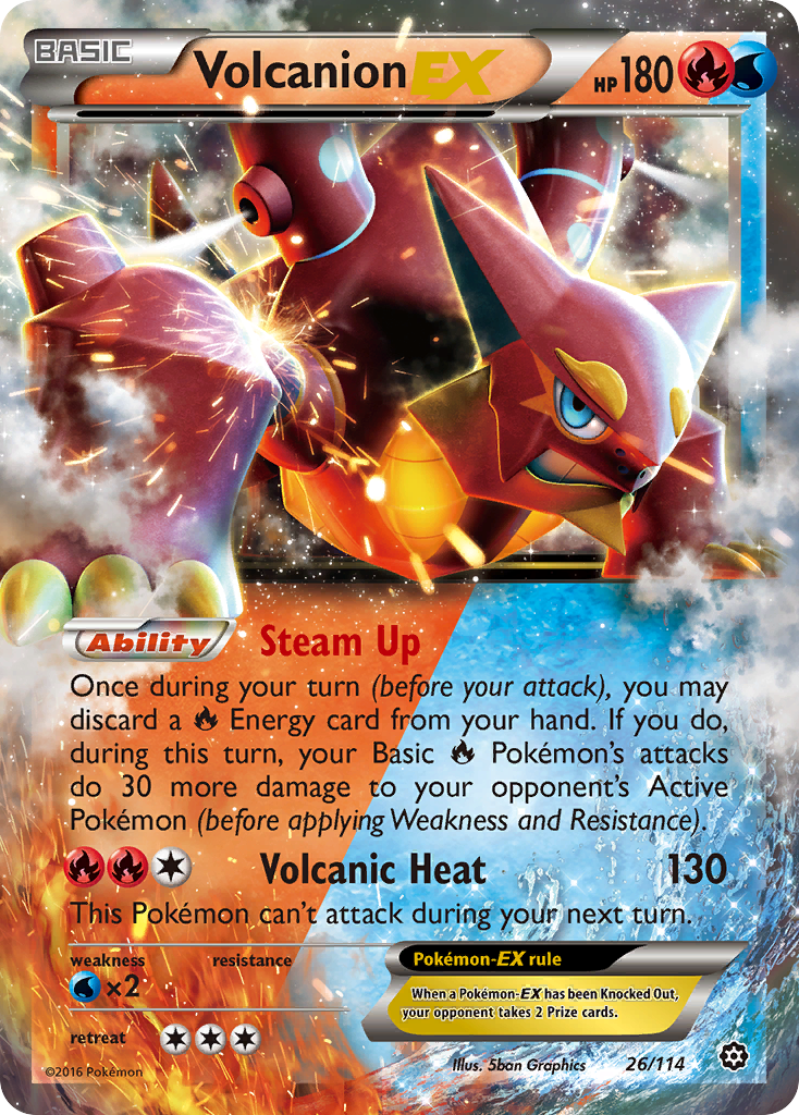 Volcanion EX (26/114) [XY: Steam Siege] | Galactic Gamez