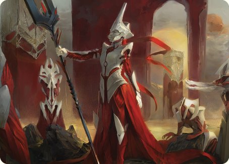 Porcelain Zealot Art Card [Phyrexia: All Will Be One Art Series] | Galactic Gamez