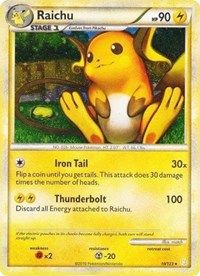 Raichu (10/123) (Cracked Ice Holo) [HeartGold & SoulSilver: Base Set] | Galactic Gamez