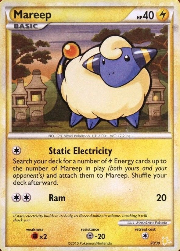 Mareep (20/30) [HeartGold & SoulSilver: Trainer Kit - Raichu] | Galactic Gamez