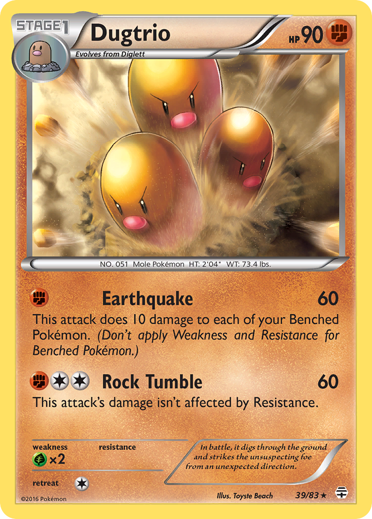 Dugtrio (39/83) [XY: Generations] | Galactic Gamez