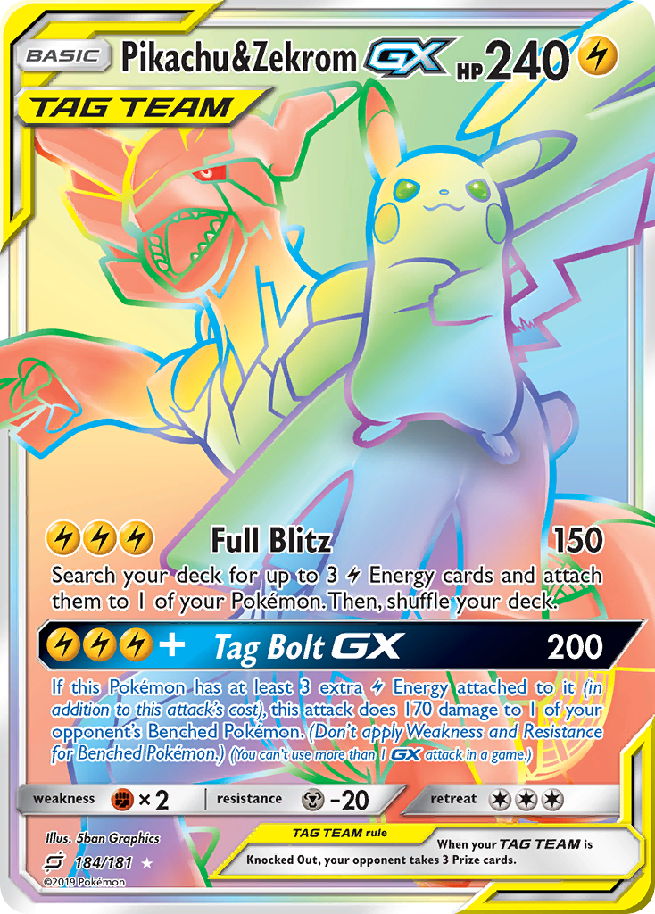 Pikachu & Zekrom GX (184/181) [Sun & Moon: Team Up] | Galactic Gamez