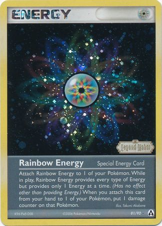 Rainbow Energy (81/92) (Stamped) [EX: Legend Maker] | Galactic Gamez