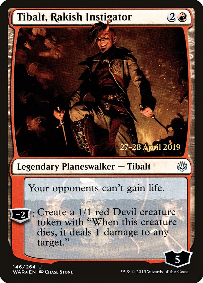Tibalt, Rakish Instigator  [War of the Spark Prerelease Promos] | Galactic Gamez