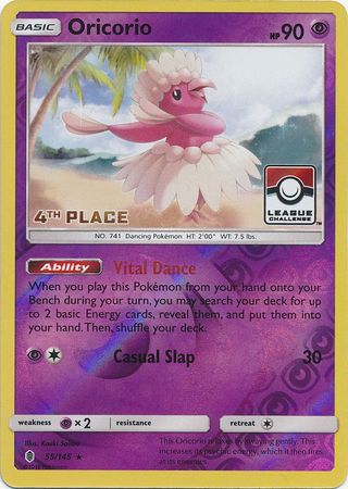 Oricorio (55/145) (League Promo 4th Place) [Sun & Moon: Guardians Rising] | Galactic Gamez