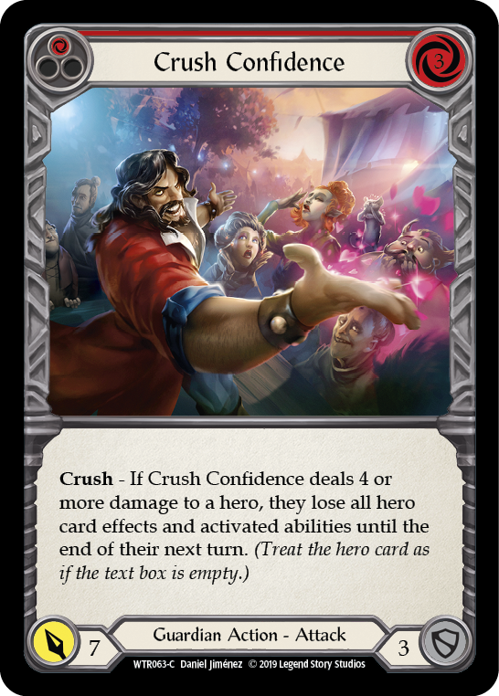 Crush Confidence (Red) [WTR063-C] Alpha Print Rainbow Foil | Galactic Gamez