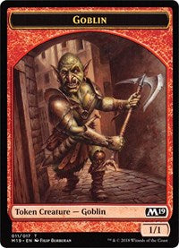 Goblin // Thopter Double-sided Token (Game Night) [Core Set 2019 Tokens] | Galactic Gamez