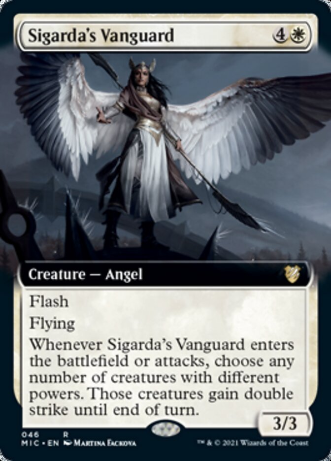 Sigarda's Vanguard (Extended) [Innistrad: Midnight Hunt Commander] | Galactic Gamez