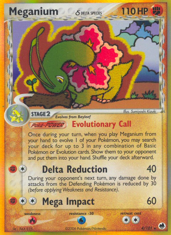 Meganium (4/101) (Delta Species) [EX: Dragon Frontiers] | Galactic Gamez