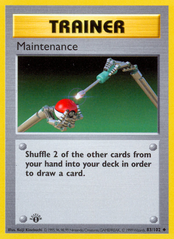 Maintenance (83/102) (Shadowless) [Base Set 1st Edition] | Galactic Gamez