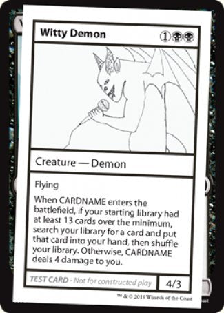 Witty Demon (2021 Edition) [Mystery Booster Playtest Cards] | Galactic Gamez