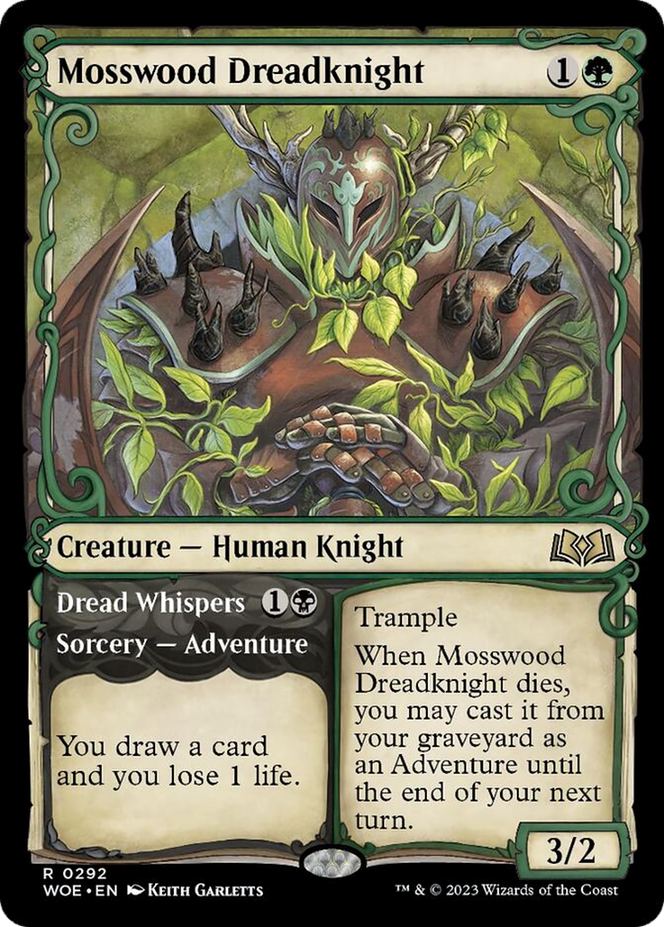 Mosswood Dreadknight // Dread Whispers (Showcase) [Wilds of Eldraine] | Galactic Gamez