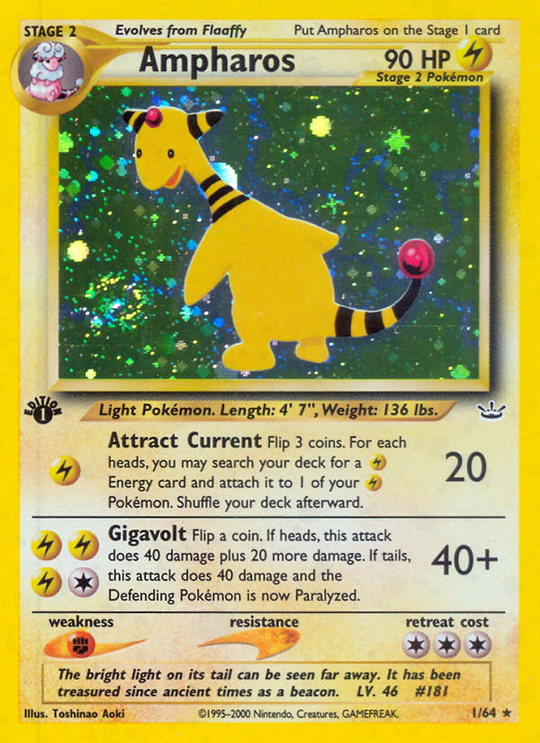 Ampharos (1/64) [Neo Revelation 1st Edition] | Galactic Gamez