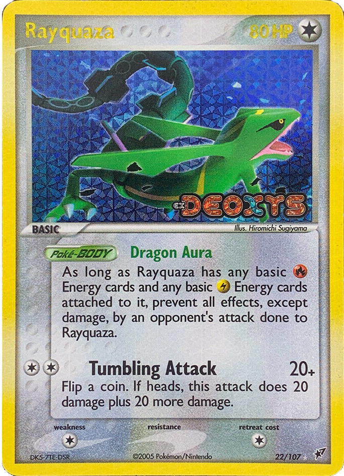 Rayquaza (22/107) (Stamped) [EX: Deoxys] | Galactic Gamez