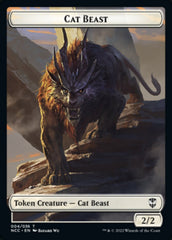 Soldier (09) // Cat Beast Double-sided Token [Streets of New Capenna Commander Tokens] | Galactic Gamez