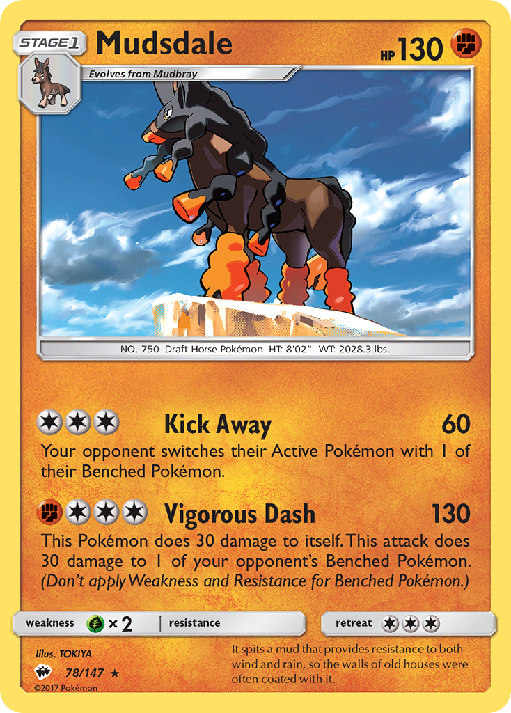 Mudsdale (78/147) [Sun & Moon: Burning Shadows] | Galactic Gamez