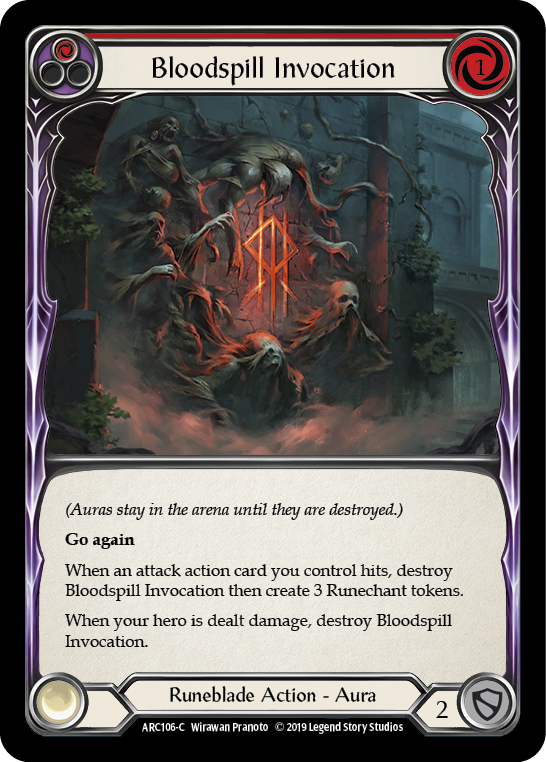 Bloodspill Invocation (Red) [ARC106-C] 1st Edition Rainbow Foil | Galactic Gamez