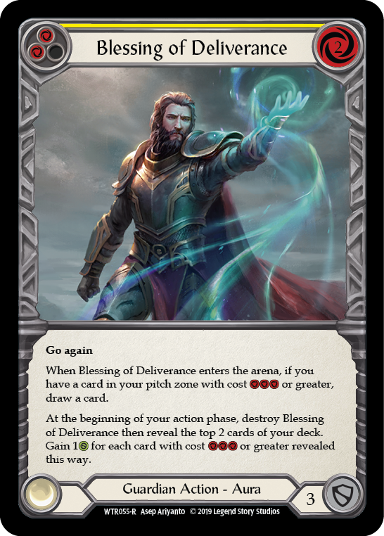 Blessing of Deliverance (Yellow) [WTR055-R] Alpha Print Rainbow Foil | Galactic Gamez