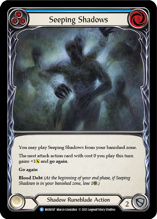 Seeping Shadows (Blue) [MON167] 1st Edition Normal | Galactic Gamez
