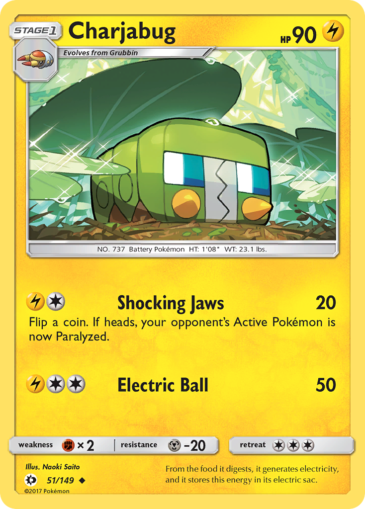 Charjabug (51/149) [Sun & Moon: Base Set] | Galactic Gamez