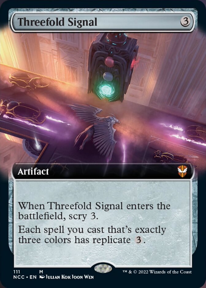 Threefold Signal (Extended Art) [Streets of New Capenna Commander] | Galactic Gamez