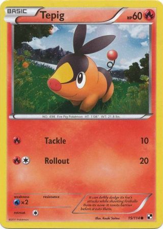 Tepig (15/114) (Cosmos Holo) [Black & White: Base Set] | Galactic Gamez